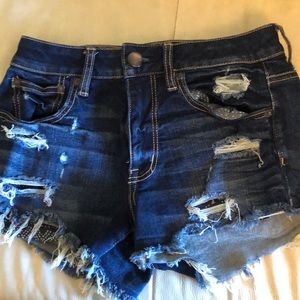 American Eagle Hi rise festival denim shorts